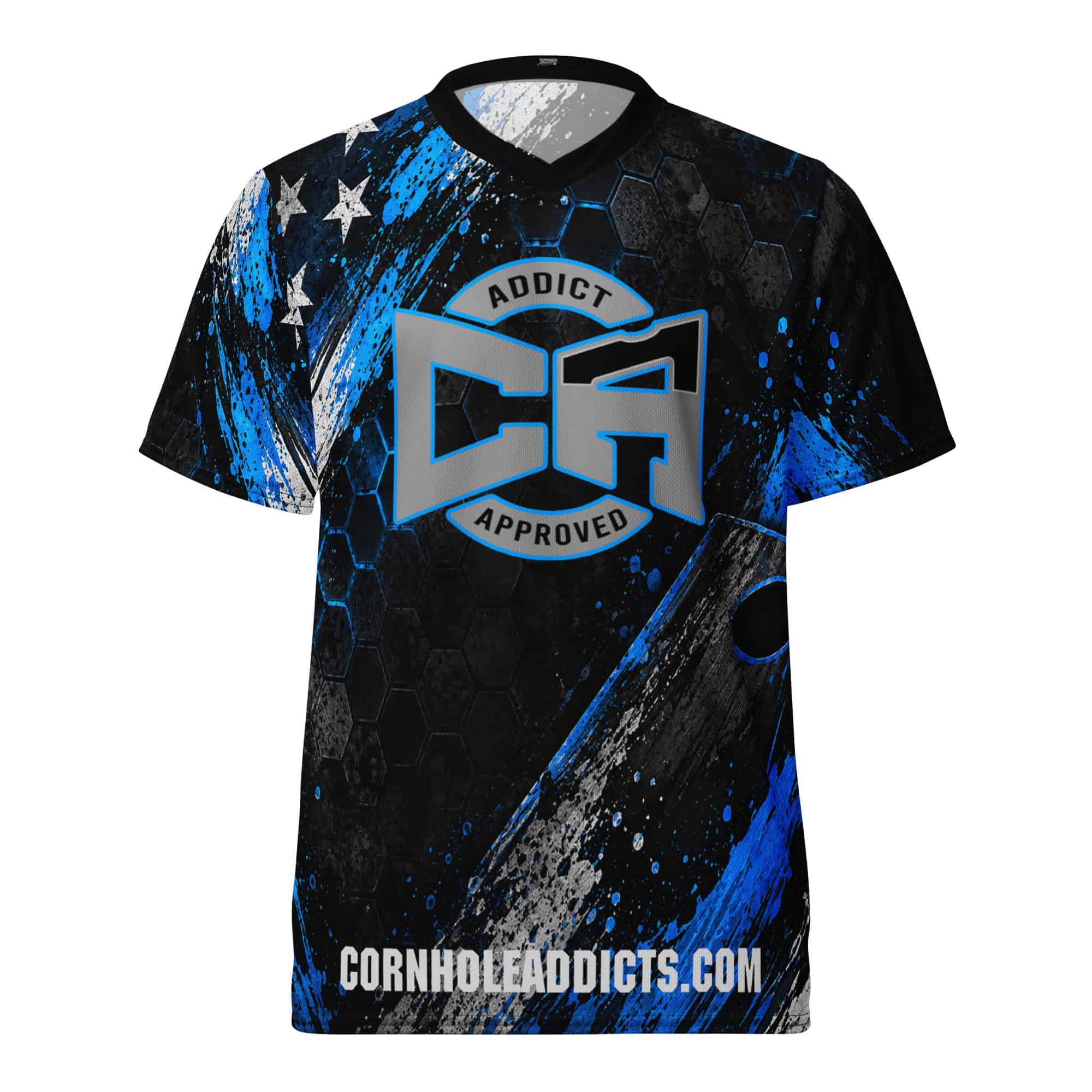 Electric Blue Grunge Jersey 1 Electric Blue Grunge Jersey