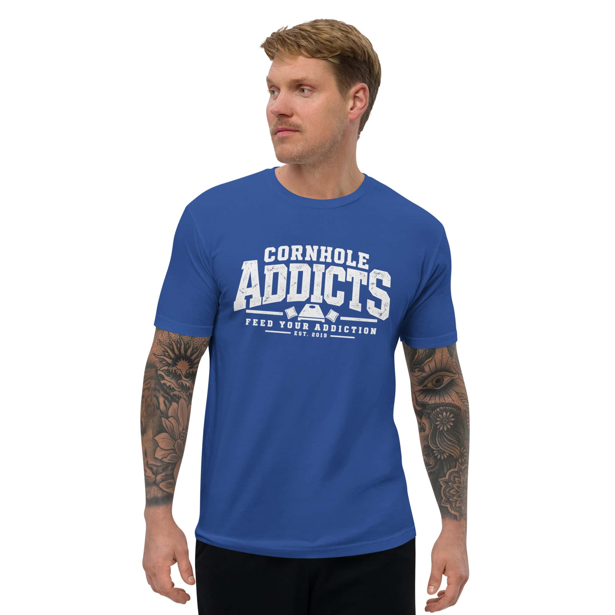Distressed Emblem - Pro Style Tee 4 Distressed Emblem - Pro Style Tee - Image 4